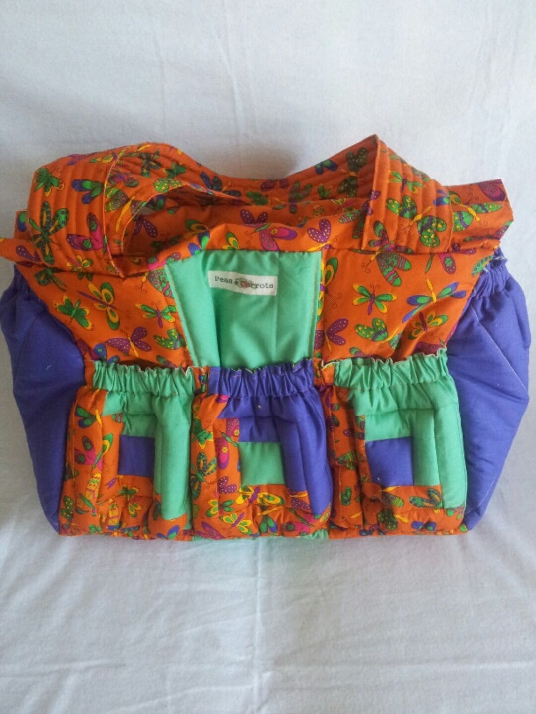 Baby Logcabin Nappy/diaper Bag With Change Mat Green Bag Etsy