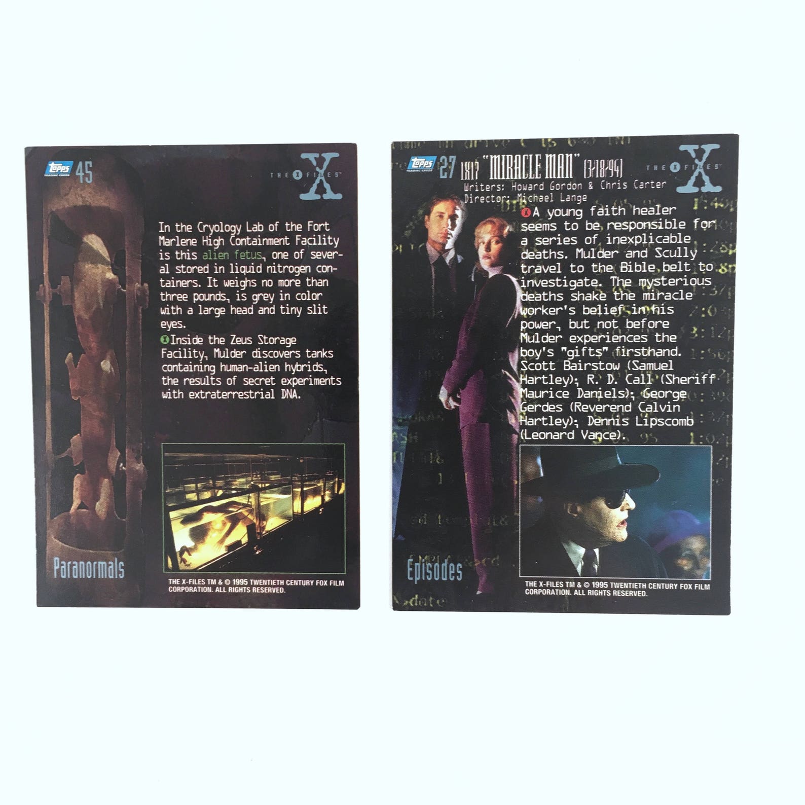XFiles Trading Cards Season 1 Vintage Topps 72 Card Etsy