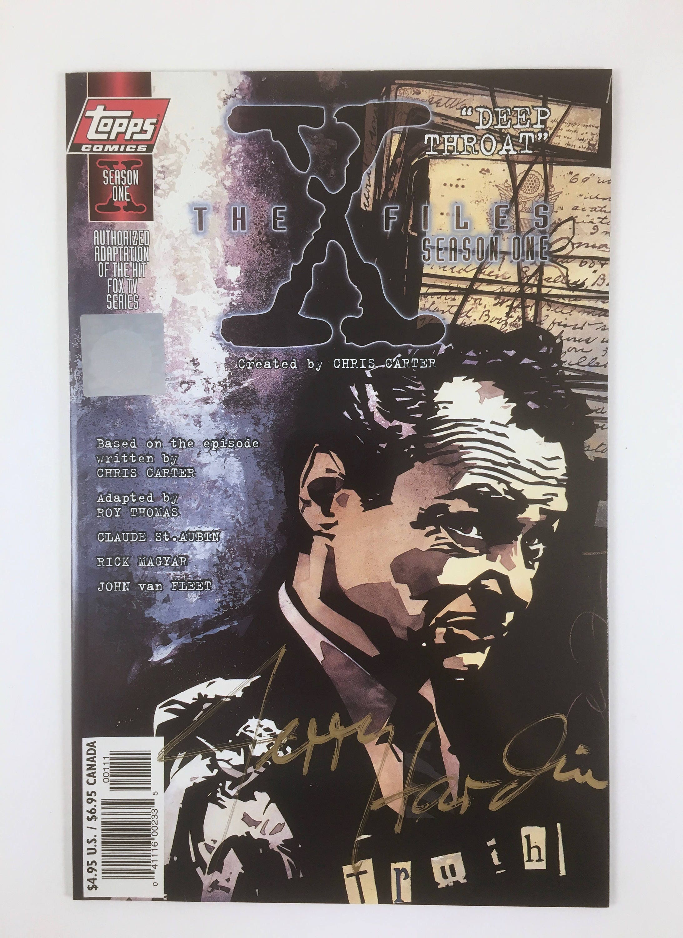 X Files Comic Deep Throat Signed By Actor Jerry Hardin Etsy