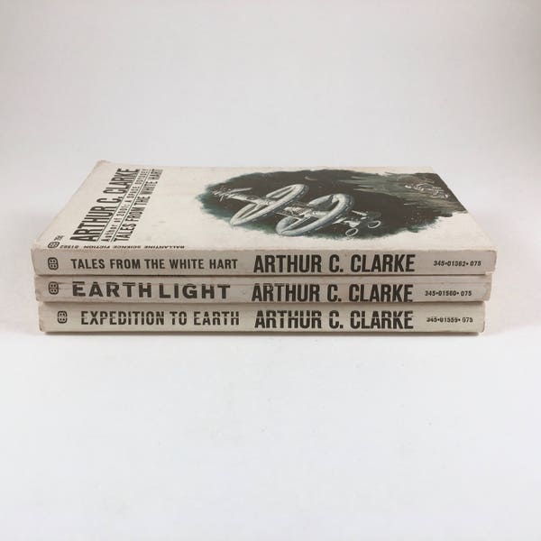 3 Science Fiction Books, Earthlight, Expedition to Earth, Tales from the White Hart, Arthur C Clarke, Summer Sci Fi Reading