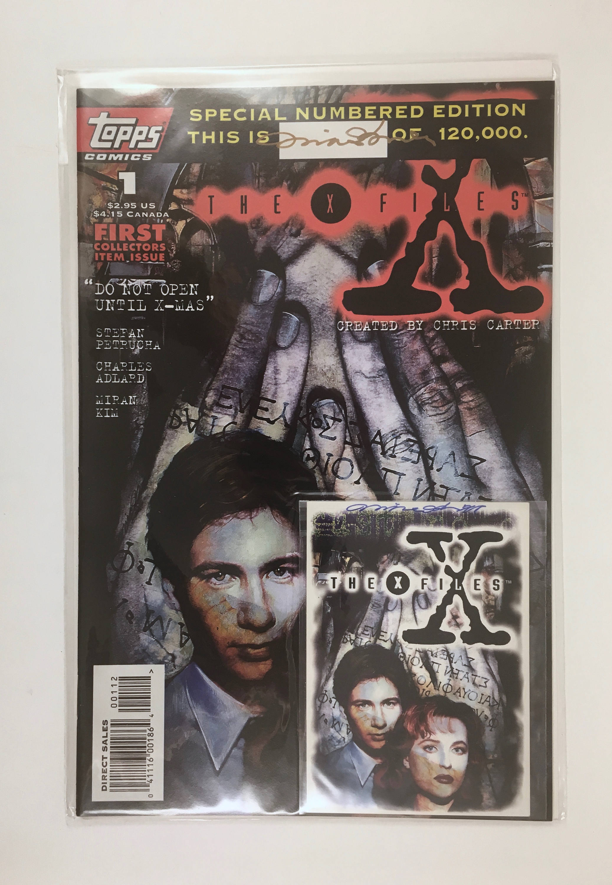XFiles Comic Issue 1 Trading Card Signed First Collectors Etsy