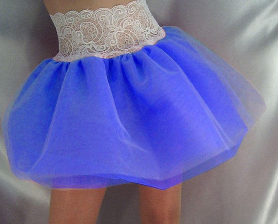royal blue skirt and white top