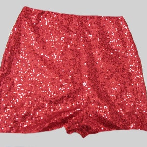 high waisted sequin shorts