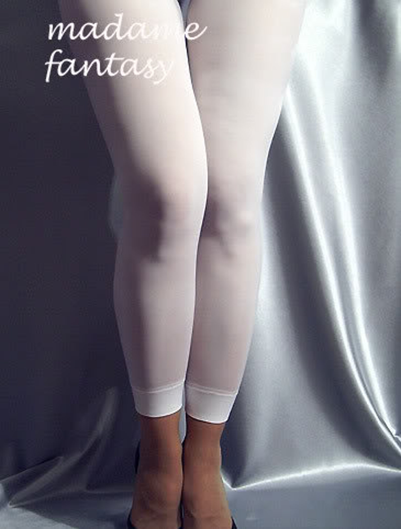 Thin spandex leggings white Etsy