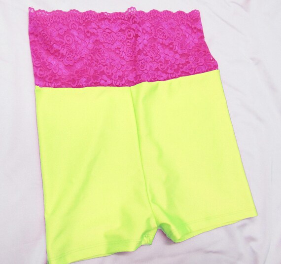 neon yellow lace top