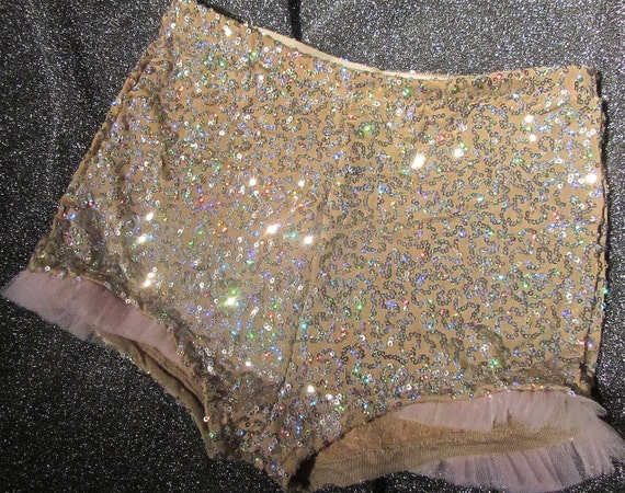 black and gold sequin shorts