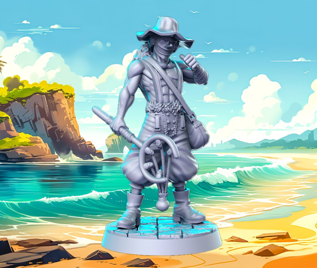 Slingshot Pirate 32mm 40mm Dnd Mini Superhero Miniature RN Estudios