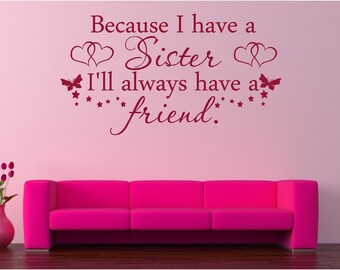 Cytat na ścianie siostry