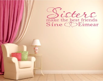 Naklejki ścienne z napisem Siostry są najlepszymi przyjaciółkami
