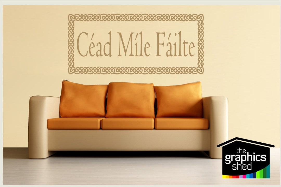 Failte Sticker Cead Mile Failte Irish Welcome Sticker - Etsy