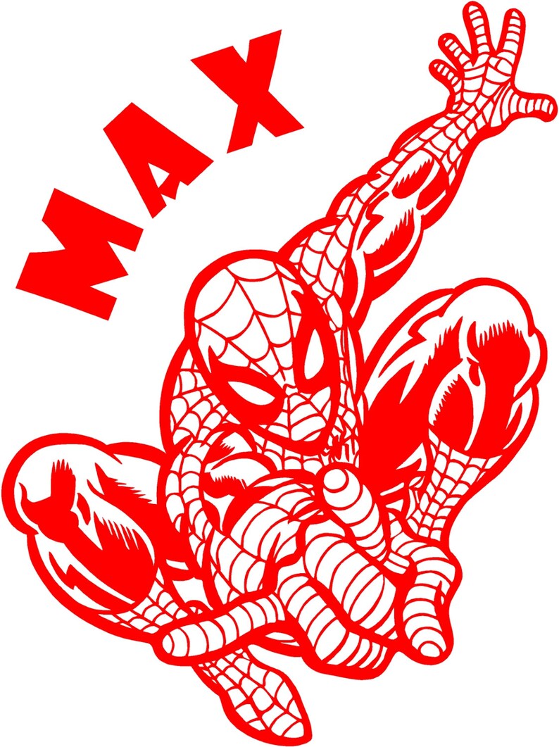 Sticker mural spiderman personnalisé Etsy France