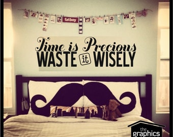 Czas to cenna Naklejka ścienna