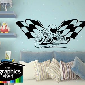 Etiqueta de la pared de Go Kart