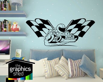 Go kart Wall naklejki