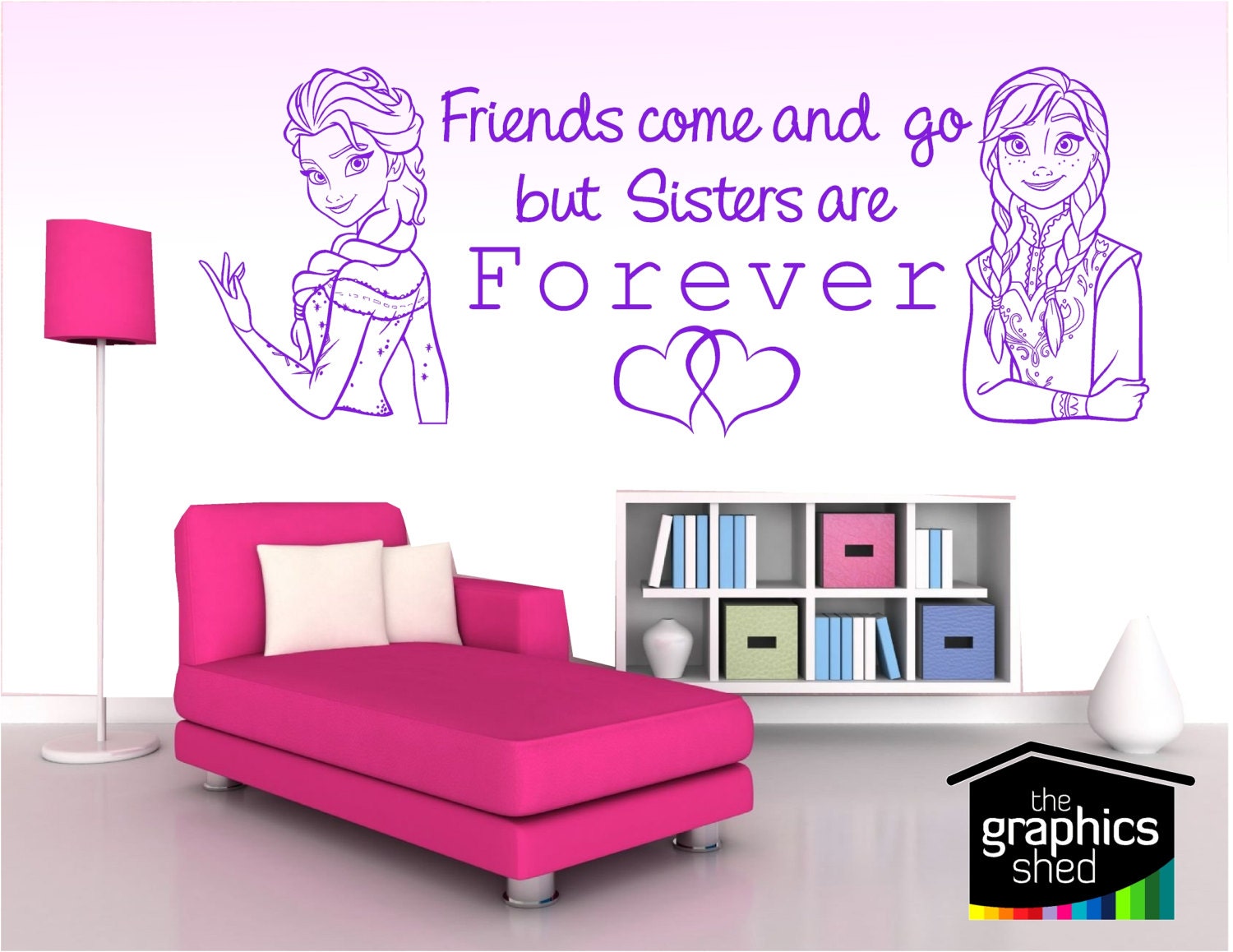 Frozen Sisters Forever Wall Sticker - Etsy