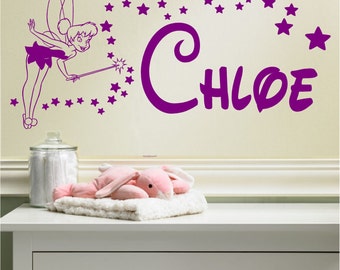 Spersonalizowane tinkerbell przedszkola ścienne naklejki