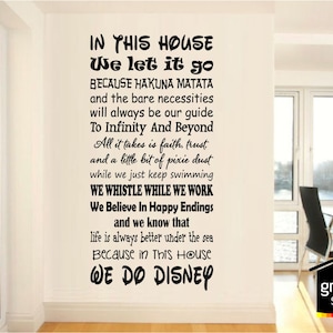 In this house we do disney wall sticker