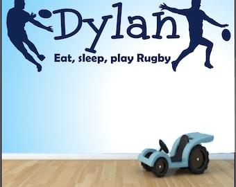 Spersonalizowany cytat ścienny do gry w rugby dla chłopców