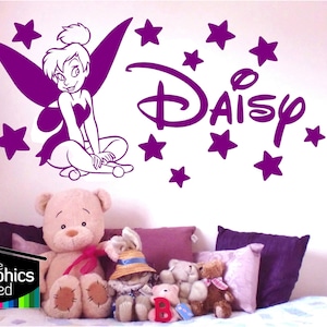 Personalised tinkerbell wall sticker