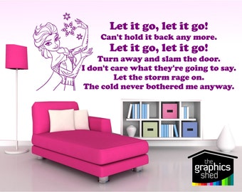 Frozen "Niech go'song Lyric Naklejki ścienne