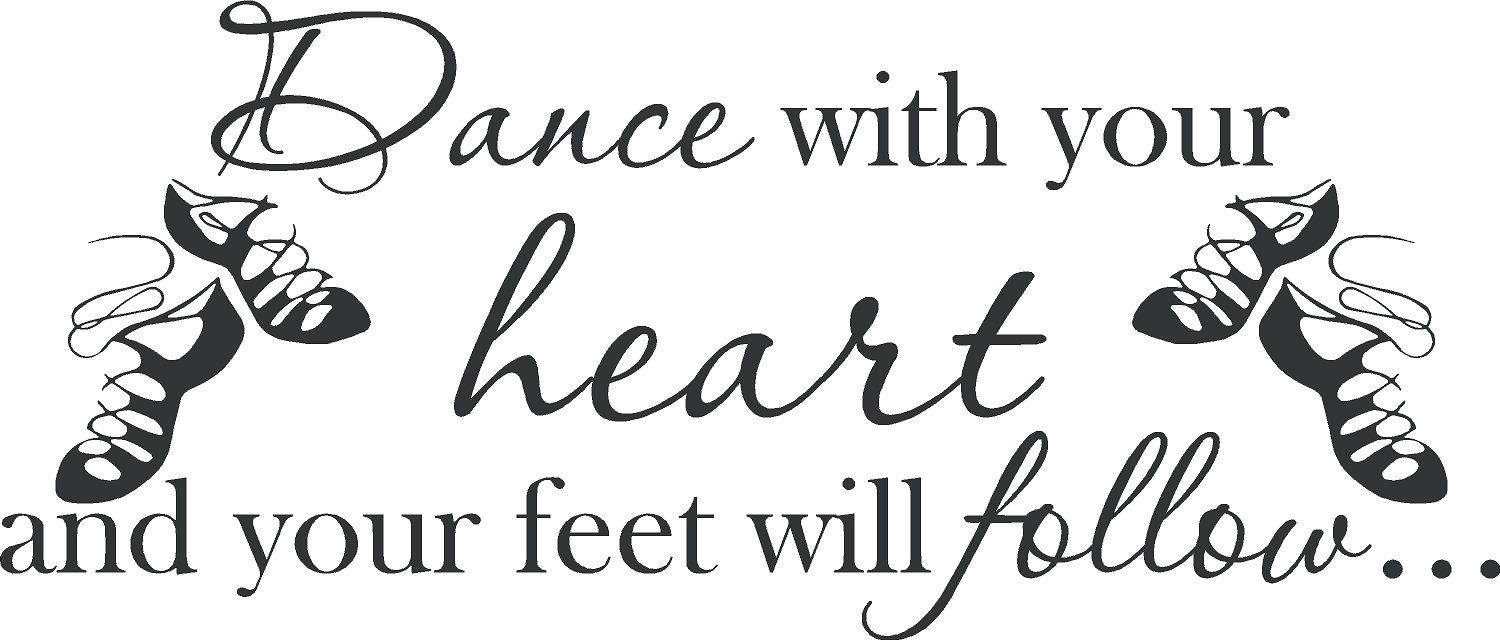 Dance With Your Heart Wall Quote Etsy UK