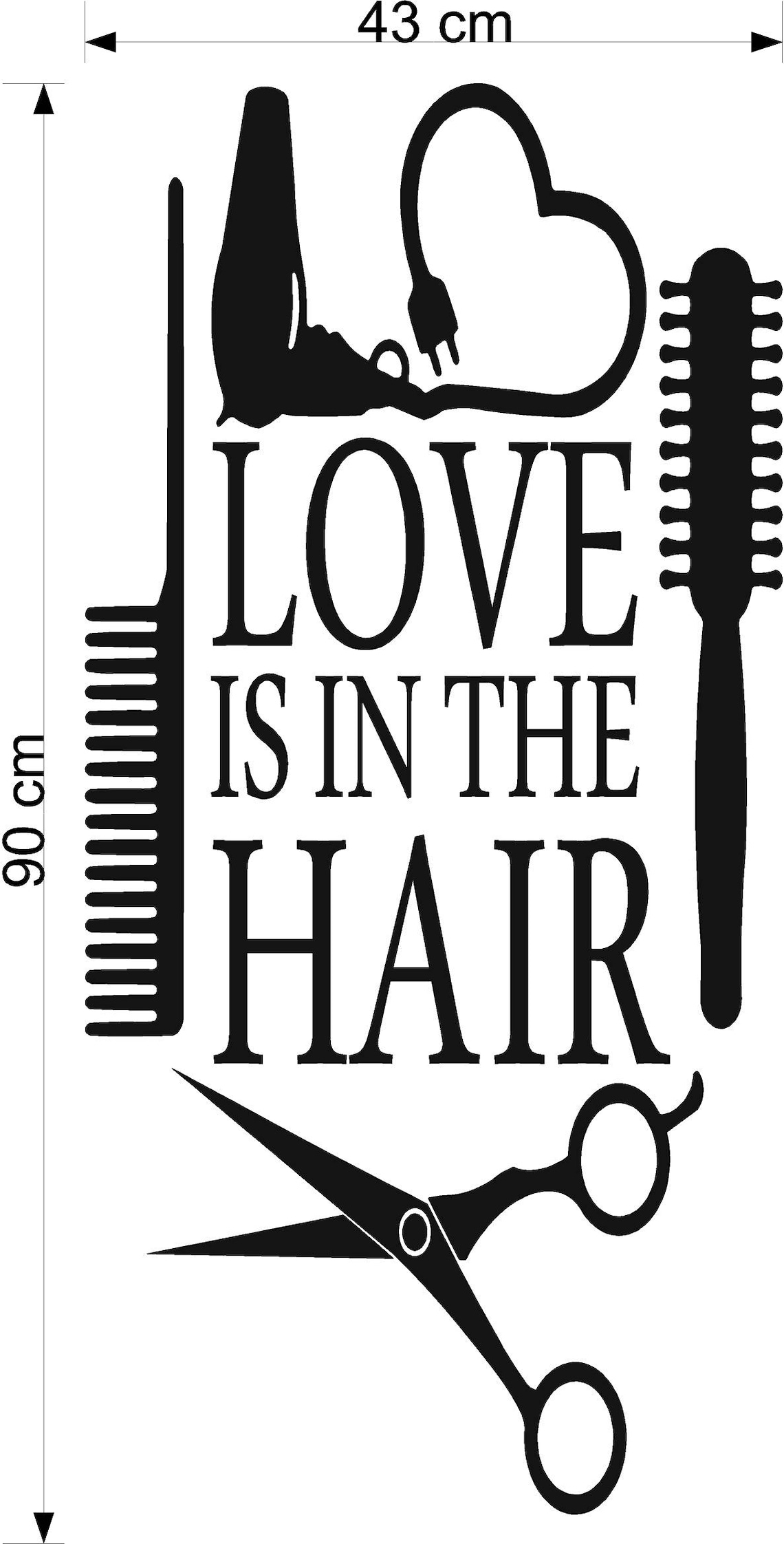 Hairdressers Love is in the Hair Wall Art Etsy