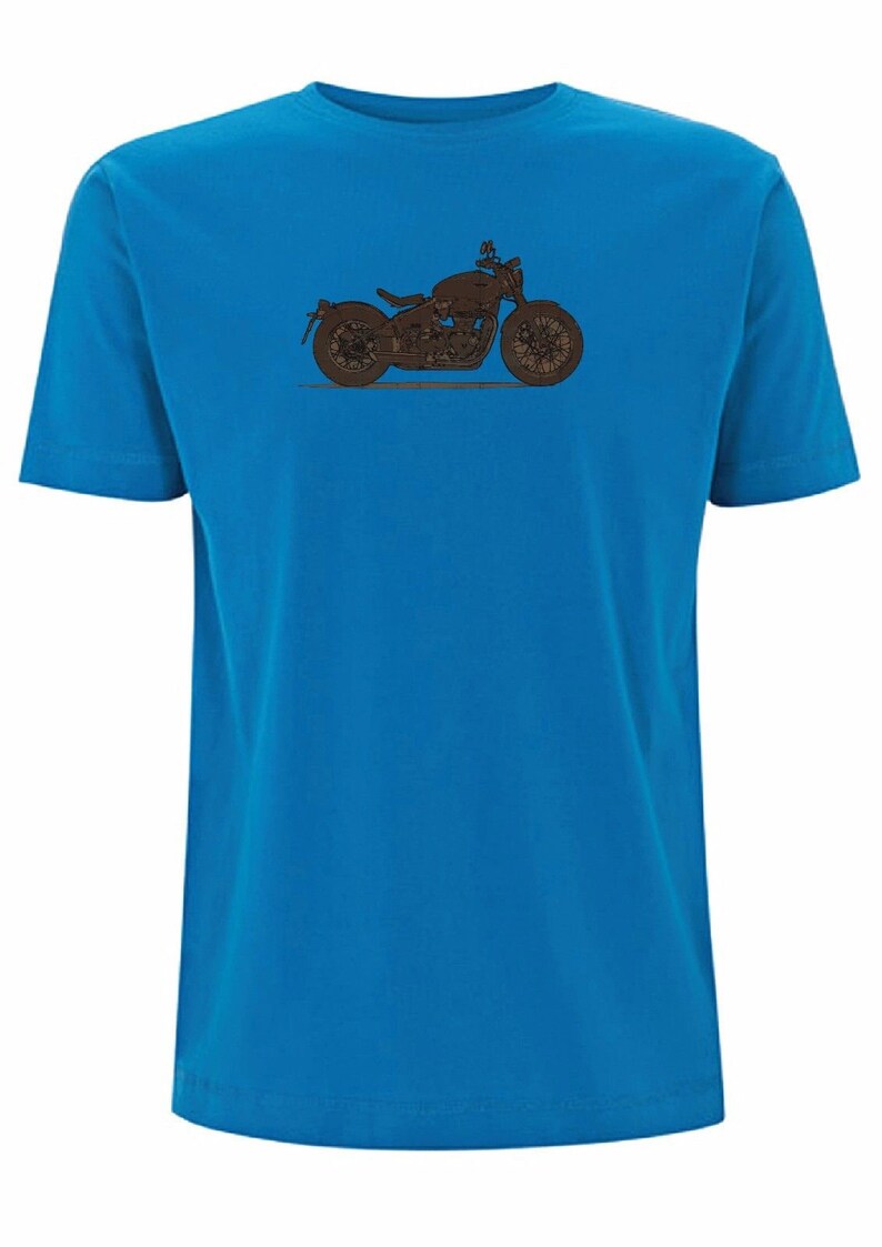 Bonneville Bobber t shirt biker triumph ride cafe racer bob job low rider rivit