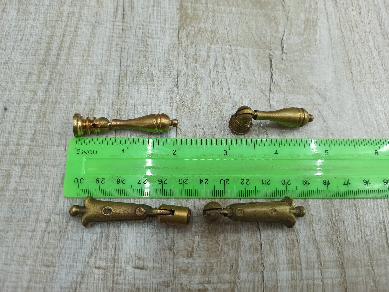 Small Gold Pulls Vintage Bronze Ornate Pulls Brass Etsy