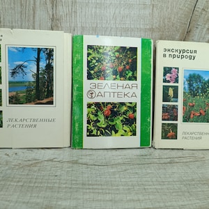 Plantes médicinales cartes postales 3 ensembles - cartes photo botaniques vintage vintage Nature photographie botanique objets de collection papier Antique Ephemera