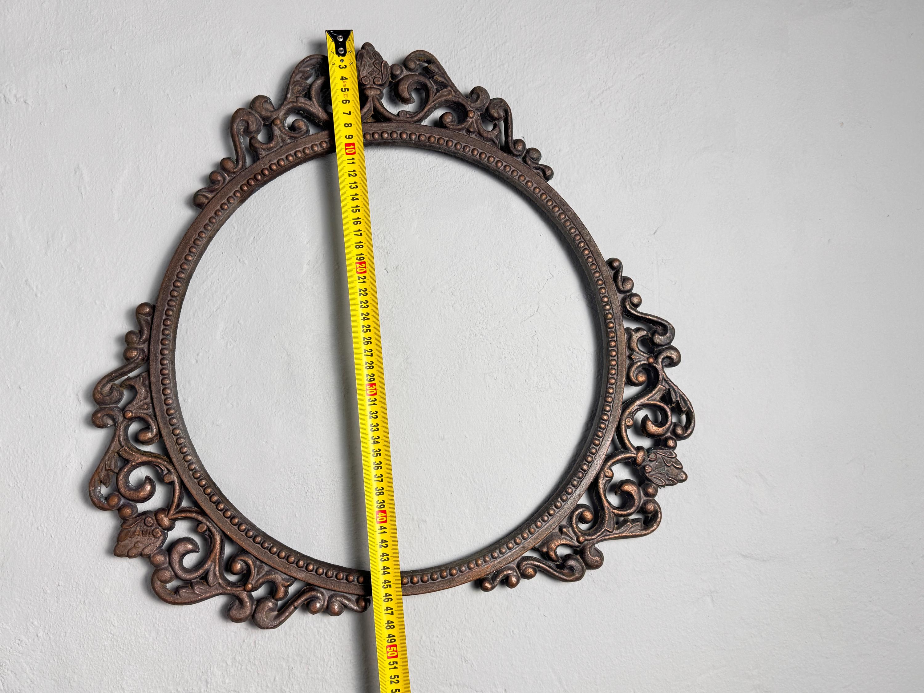 Antique Photo Frame Round Large Frame for Mirror Victorian Ornate Cast ...