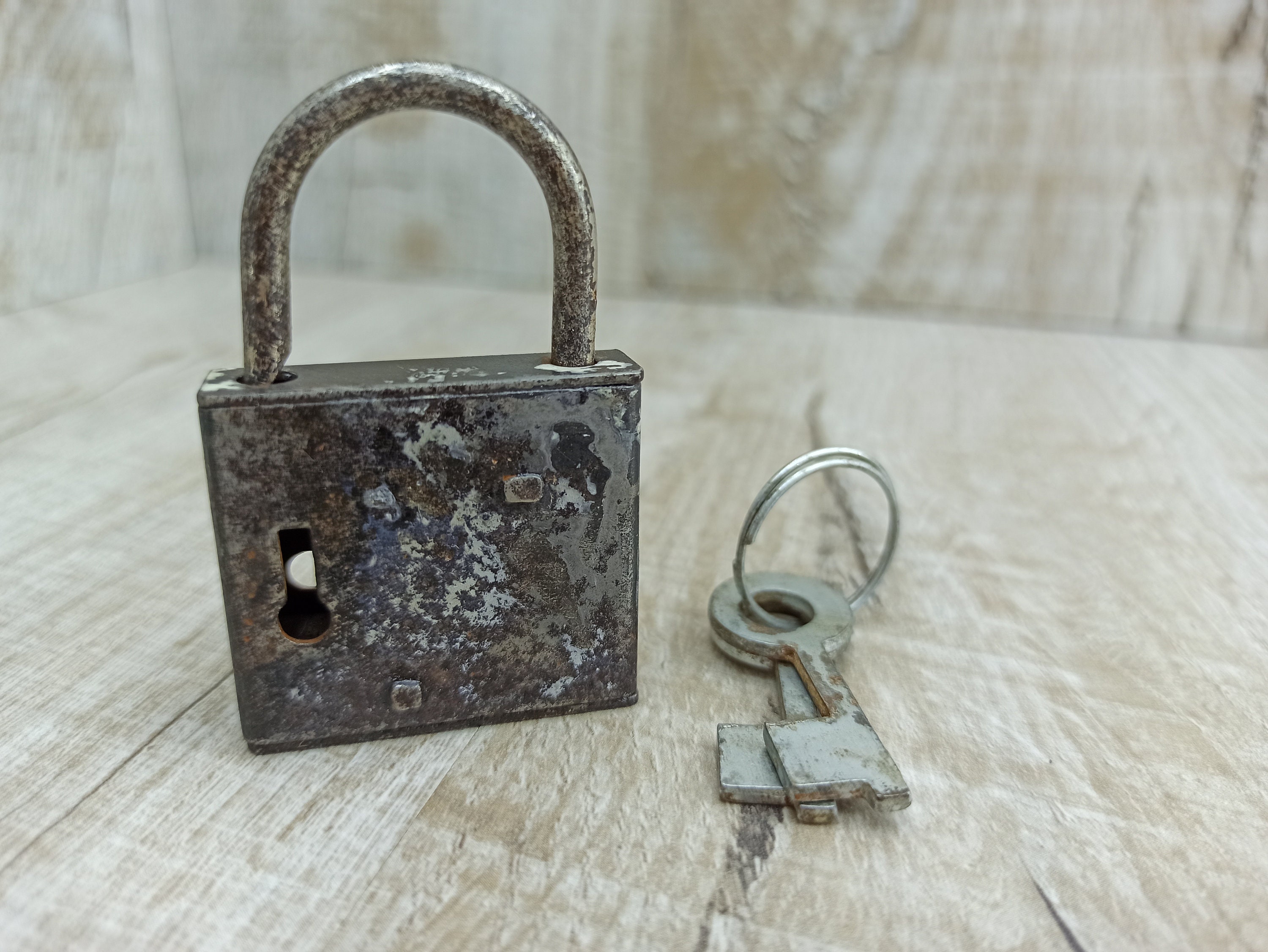 Vintage candado Rusty Cerradura antigua gran candado soviético bloqueo rústico cerradura inusual soviético Ussr combinación cerradura pequeña cerradur