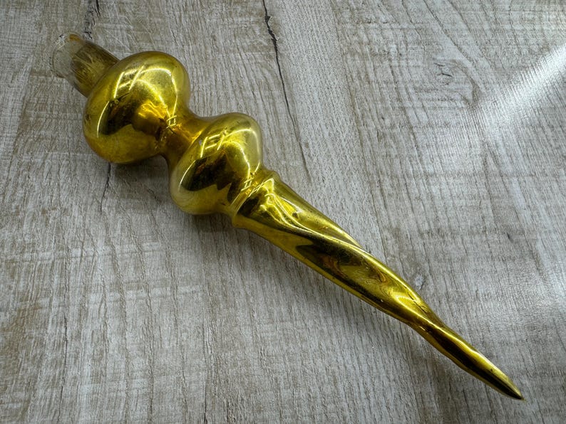 Vintage Tree Topper Finial Glass Christmas Retro Tree Topper Bow Unique