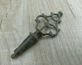 Antique Samovar key Large key of Samovar tap Antique small bronze spigot key Medium Brass old key Unique antique key Secret room key