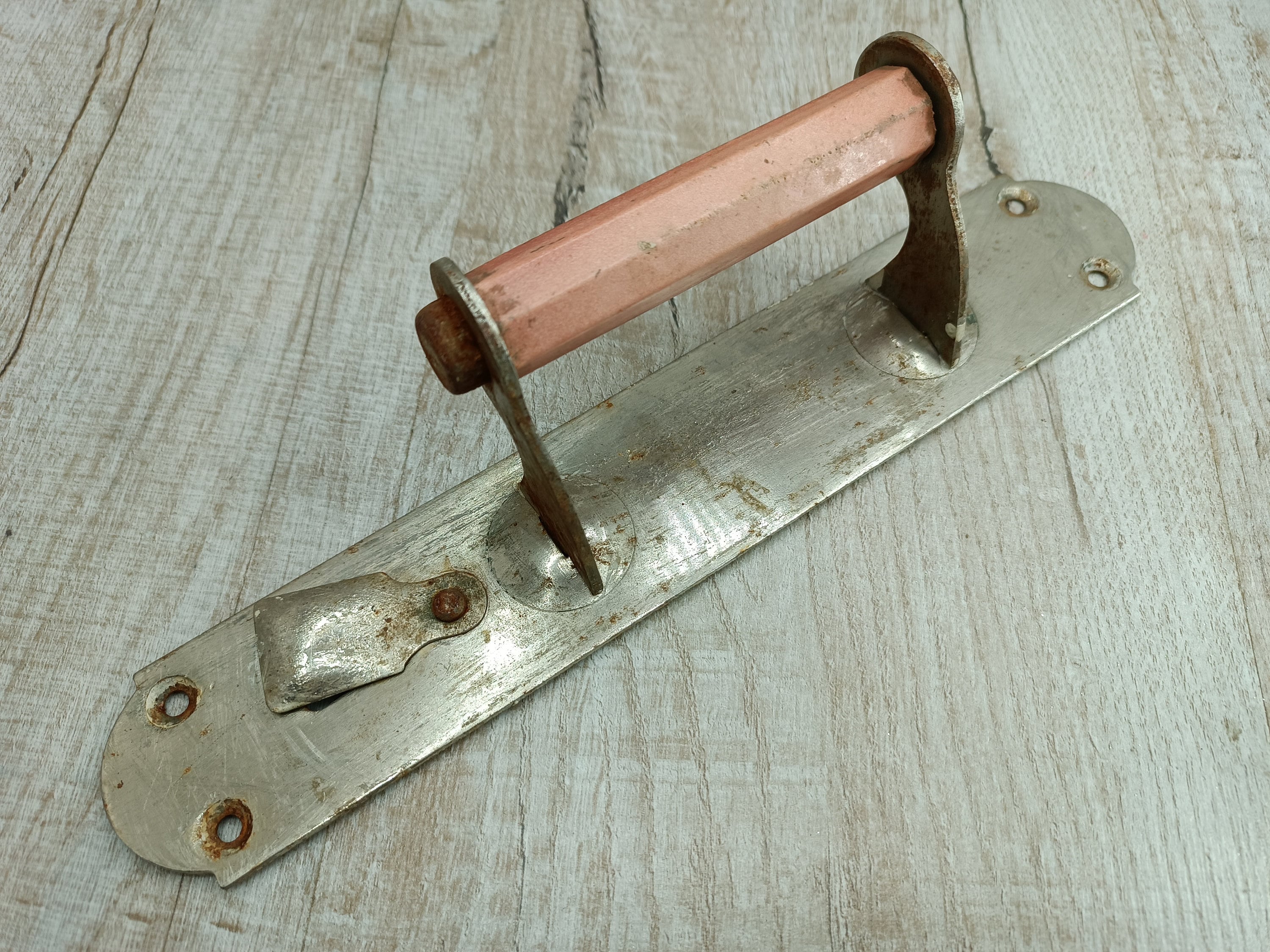 poignée de porte vintage Vieilles poignées de porte Poignées noires Missive Poignée de porte soviétique peinte en blanc Poignée de porte en métal Gran