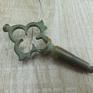 Antique Samovar key Large key of Samovar tap Antique small bronze spigot key Medium Brass old key Unique antique key Secret room key