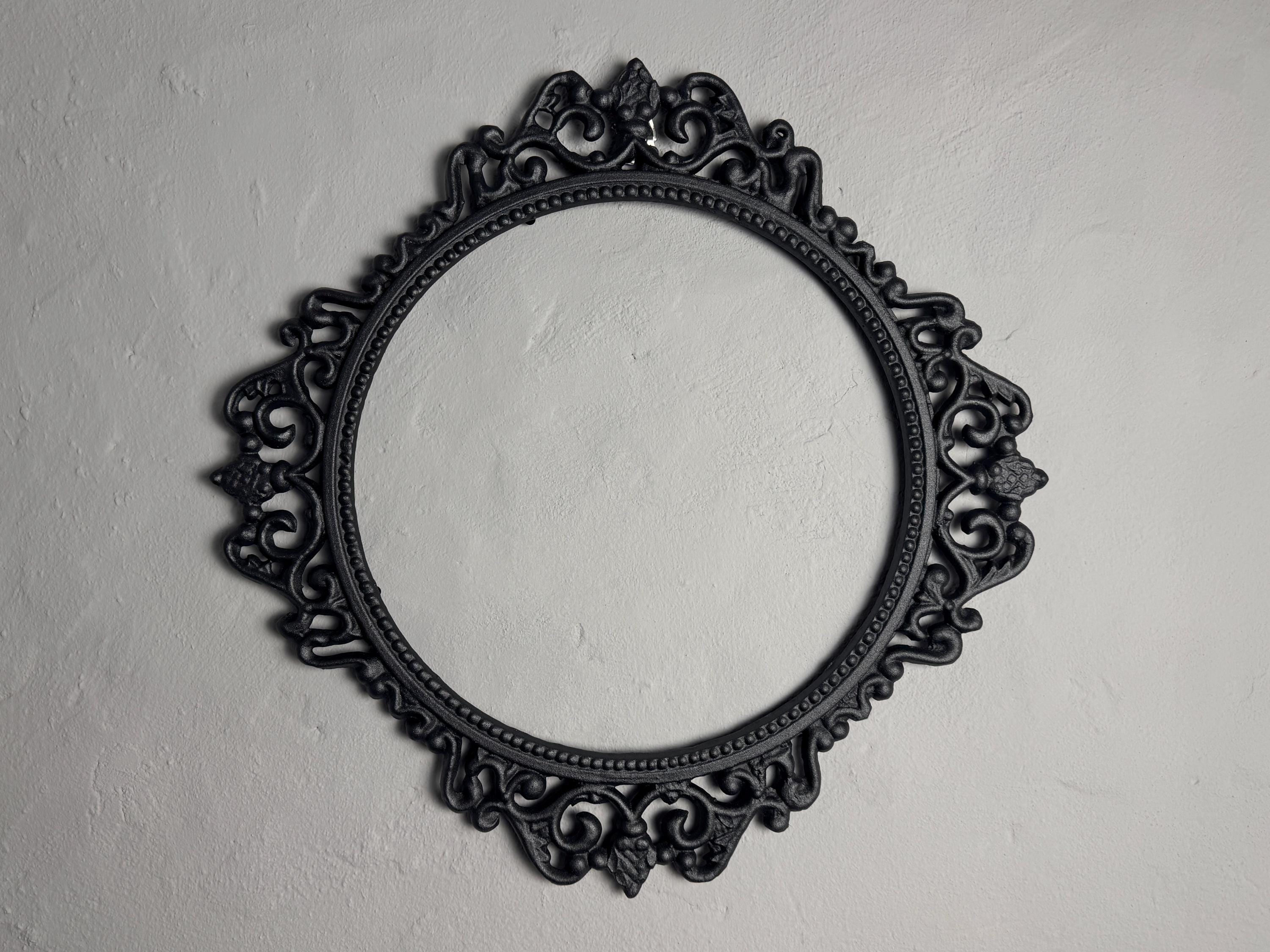 Giant Antique Photo Frame Round Large Mirror Victorian Ornate Cast