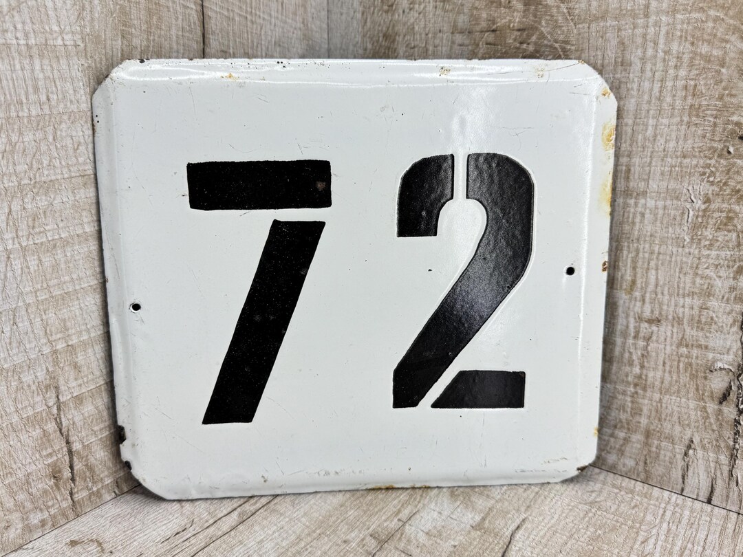 Vintage Enamel Number 72: Antique Hotel Door Sign, USSR - Etsy