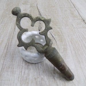 Antique Samovar key Large key of Samovar tap Antique small bronze spigot key Medium Brass old key Unique antique key Secret room key