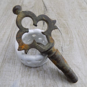Antique Samovar key Large key of Samovar tap Antique small bronze spigot key Medium Brass old key Unique antique key Secret room key