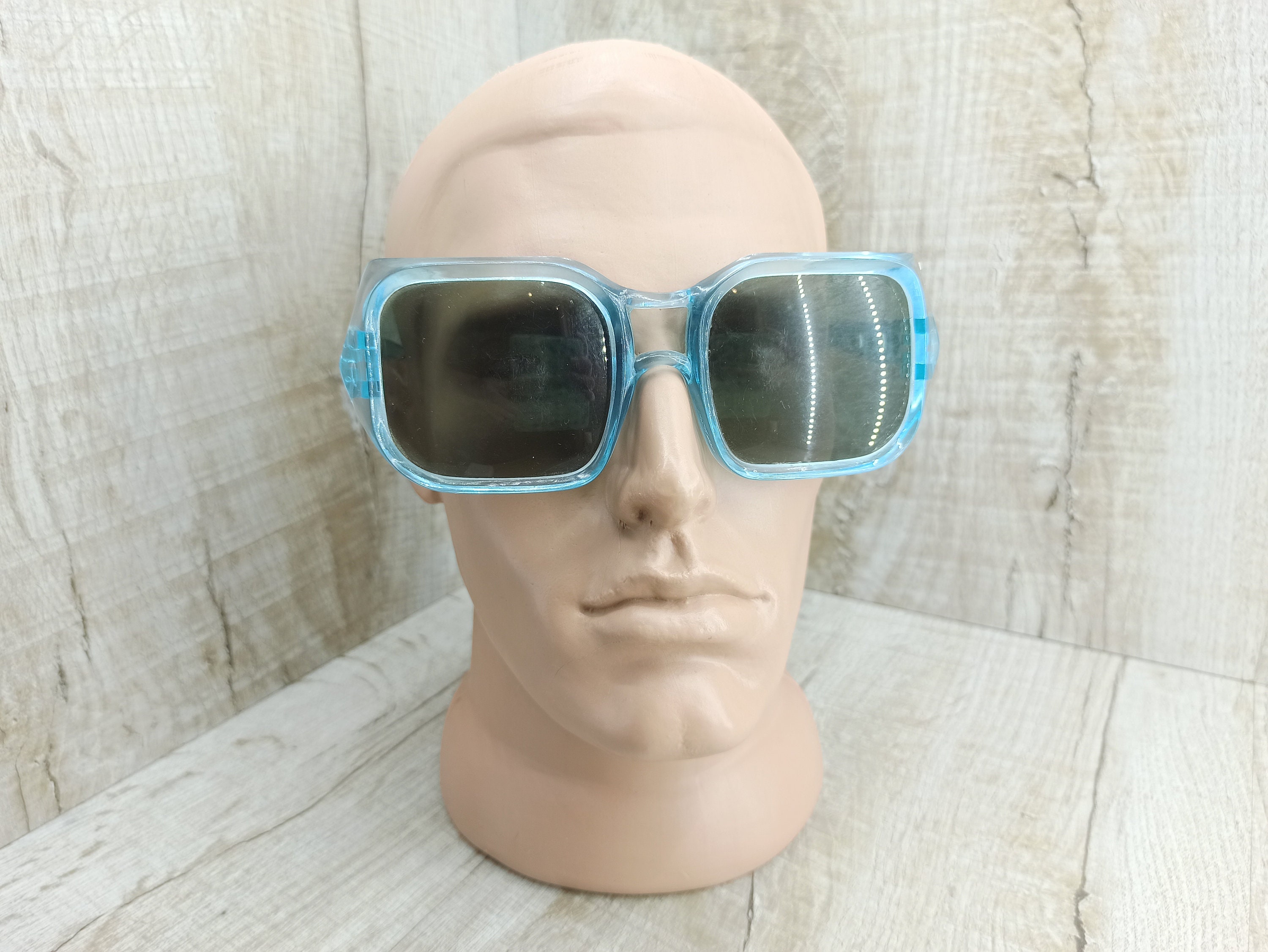 Vintage Blue Sunglasses Soviet Glasses USSR Glasses Old  display picture 3
