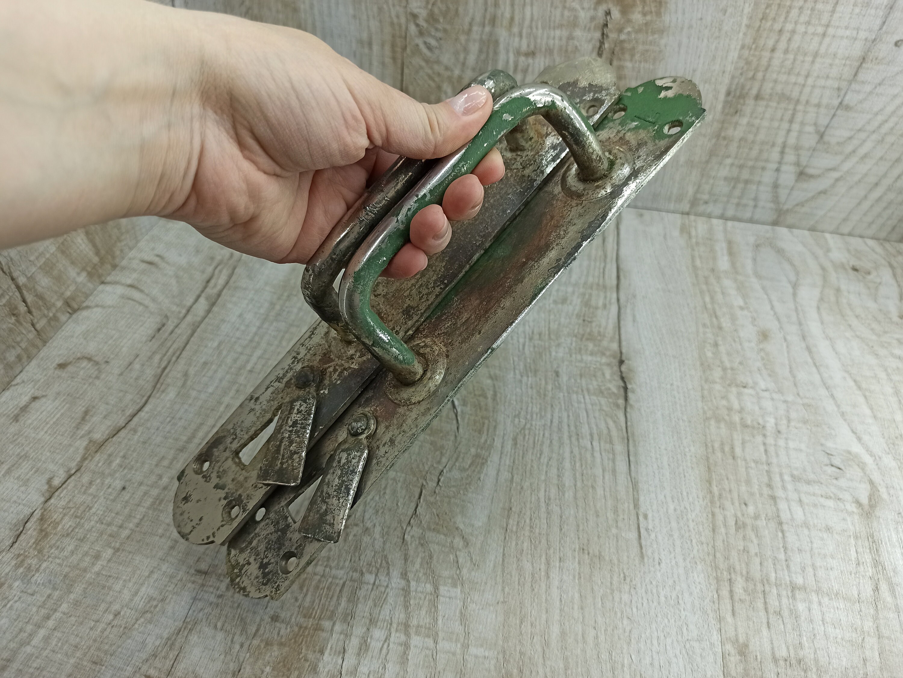 Vintage Door Handles Large Green Door Handles With Key Hole | Etsy