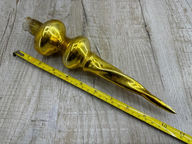 Vintage Tree Topper Finial Glass Christmas Retro Tree Topper Bow Unique