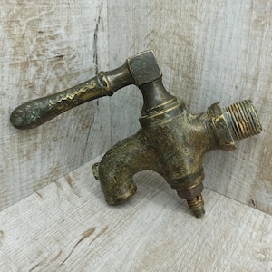 Large Bronze wine barrel faucet Giant Vintage Water Faucet Brass Bronze Water Tap Antique bronze Part of Barrel tap Unusual old faucet Antiq
