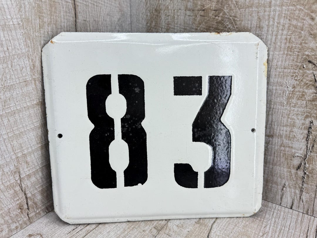 Vintage Enamel Number 83, Antique Hotel Door Sign, Soviet Decor - Etsy
