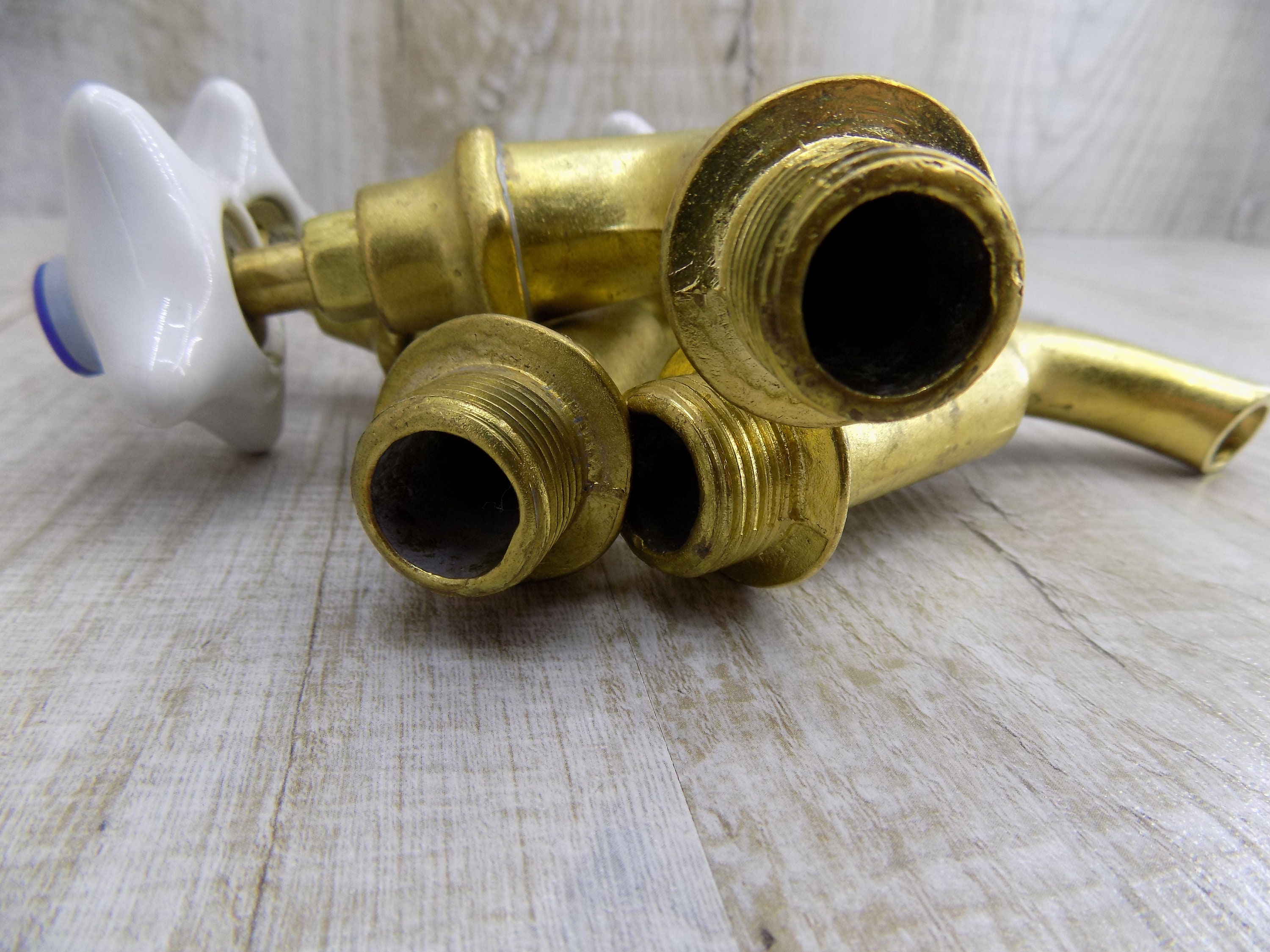 Vintage Water Faucet Soviet Brass Water Tap Old Water Valve Golden Bath vintage-water-faucet-soviet-brass-water-tap-old-water-valve-golden-bath