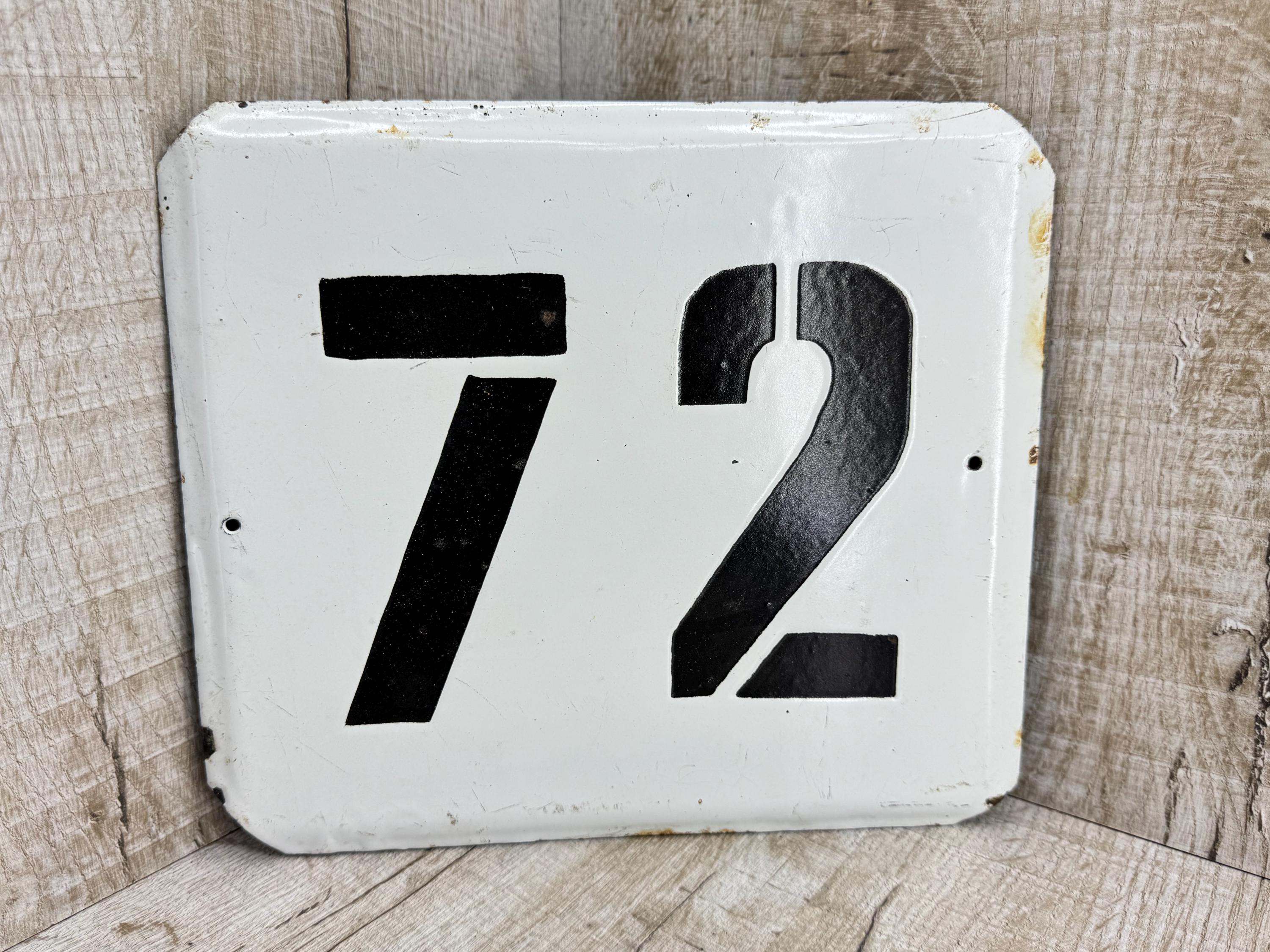 Vintage Enamel Number 72: Antique Hotel Door Sign, USSR - Etsy