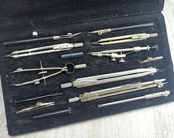 Vintage Drafting Set: Architect Engineer Drawing Tools - Etsy