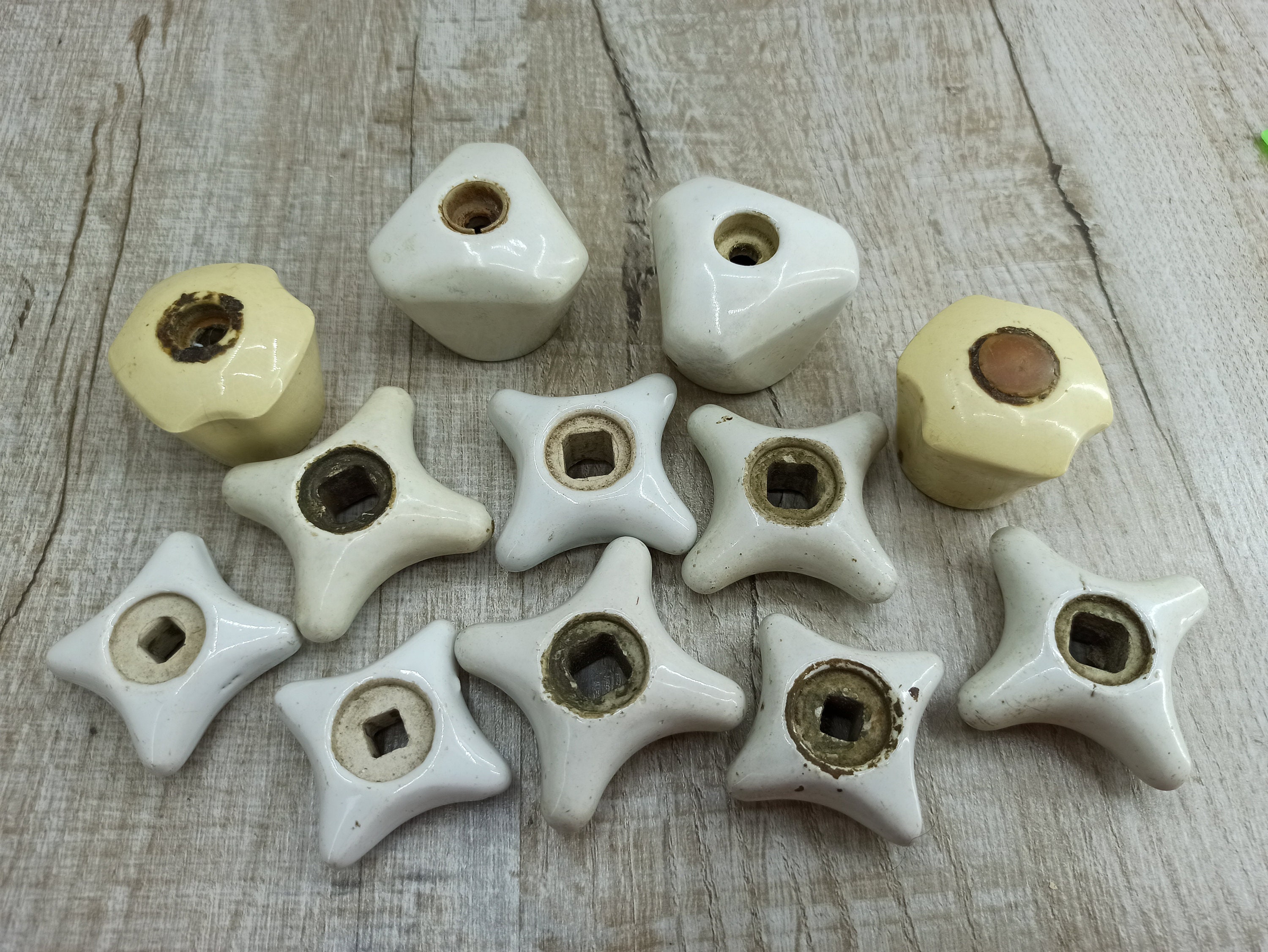 Water Tap knobs set 12 porcelain Spigot handles faucets Etsy