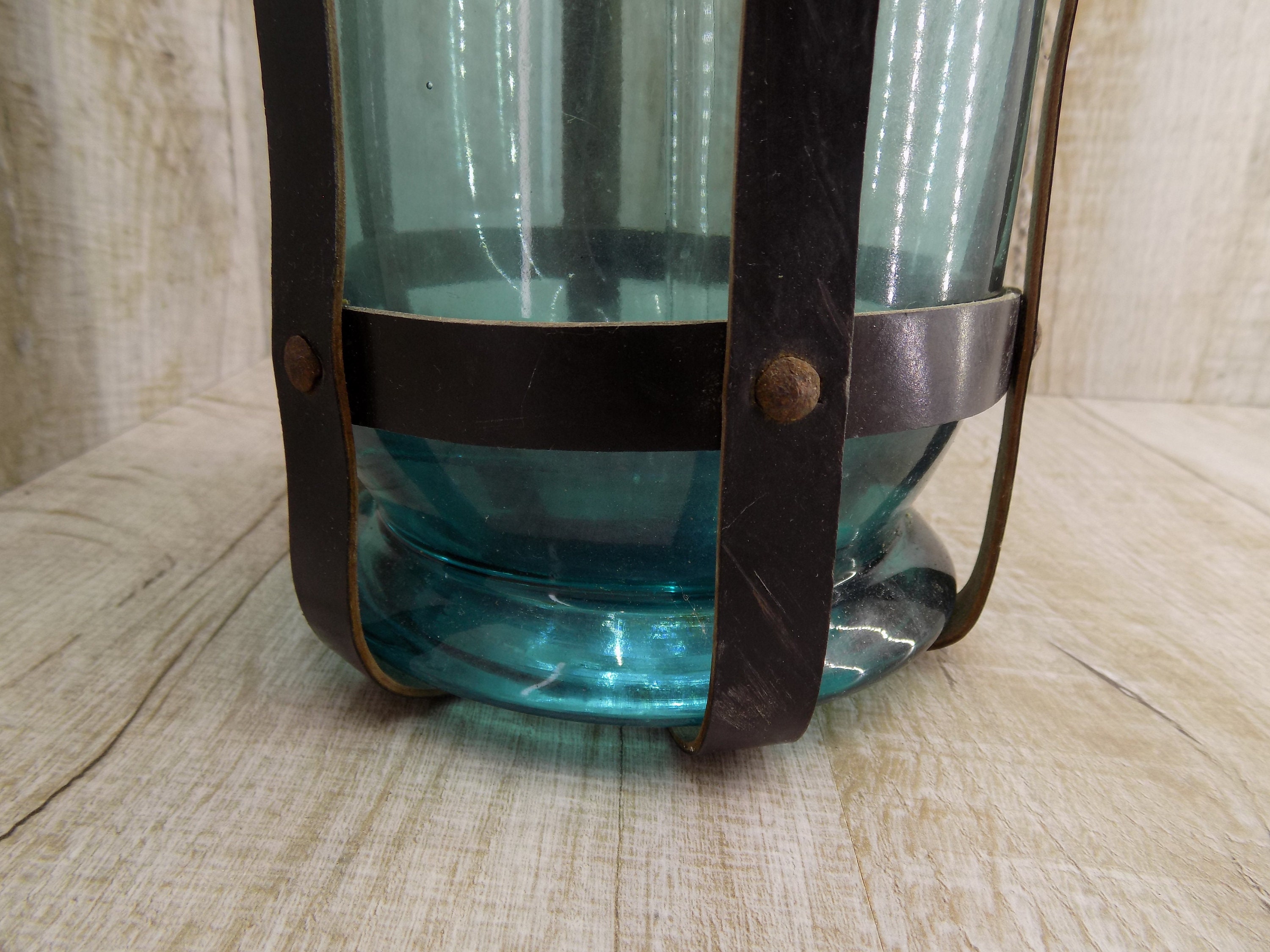 Siphon Large Vintage Seltzer Bottle in Case Green Turquoise Etsy