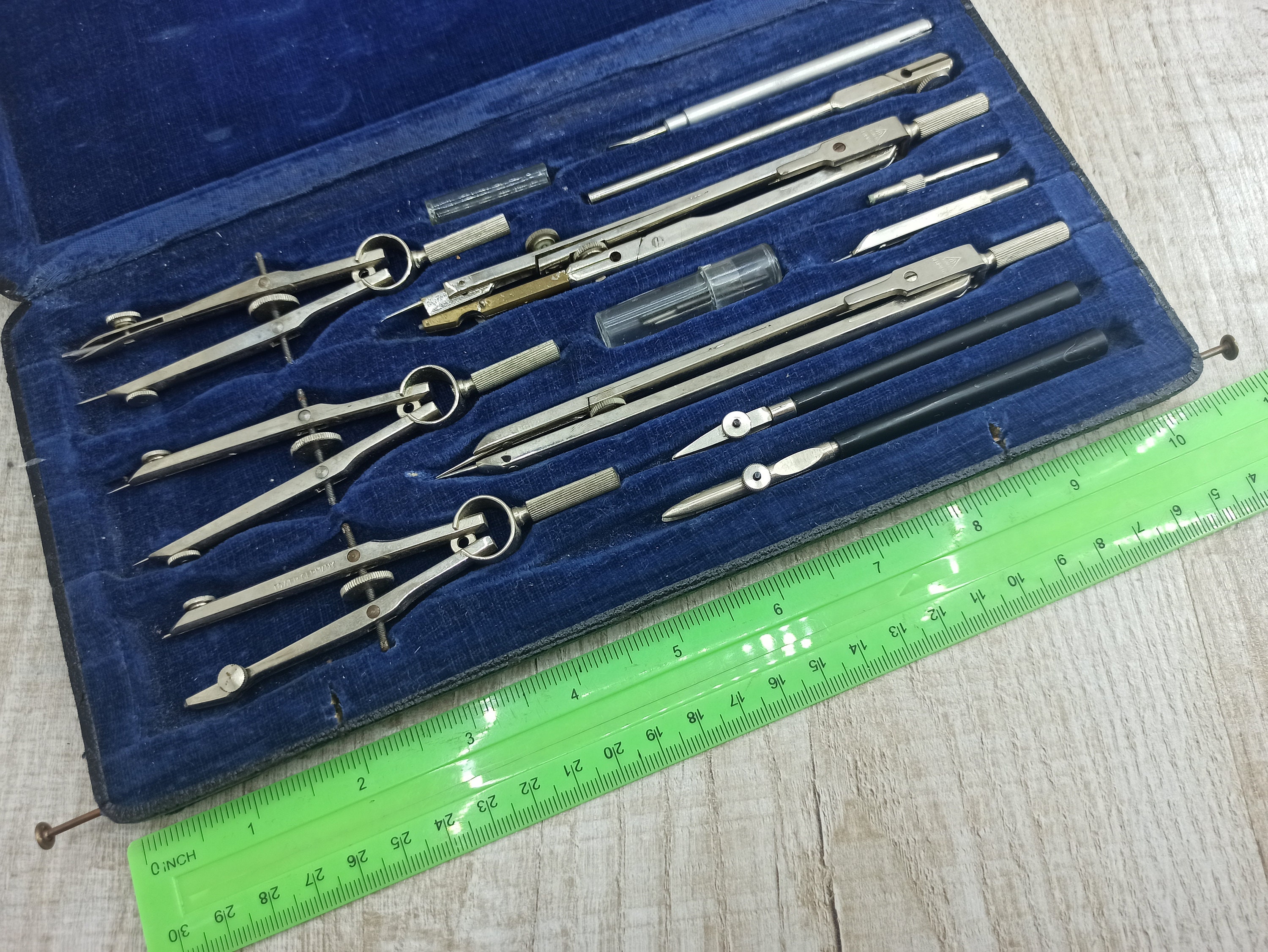 Vintage Architect Set Drawing Set Professional Drafting tools Etsy